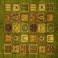 thumbnail image 1 of Ahgly Company Indoor Square Oriental Yellow Modern Area Rugs, 5' Square, 1 of 4