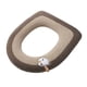 thumbnail image 2 of Funda de inodoro suave bicolor | Anillo de punto con asa para el invierno | Lavable y de alta elasticidad para inodoros redondos y alargados, 2 of 6