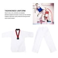 thumbnail image 3 of Uniforme de Taekwondo Uniforme de Taekwondo Modelo a Rayas Poliéster Algodón con Cinturón Ropa de Entrenamiento de Artes Marciales para la Práctica ANGGREK Otros, 3 of 8