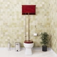 thumbnail image 2 of Raised High Tank Pull Chain Toilet Cherry Finish w/White Elongated Bowl and Brass Rear Entry Pipe Antique Victorian Toilet Renovators Supply, 2 of 12