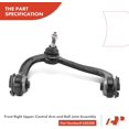 thumbnail image 3 of A-Premium 8Pcs Front Suspension Kit, Upper Control Arm with Ball Joint, Tie Rod End, Rack Boot Kit, Compatible with Ford F-150 F150 2009-2014 Expedition Lincoln Navigator 2007-2014, 3 of 9
