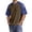 Brown, variant on Mens T-Shirts Summer Loose Fit Crew Neck Elbow Sleeve Color Block Tops Casual Tops