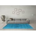 thumbnail image 3 of Ahgly Company Indoor Square Oriental Light Blue Industrial Area Rugs, 8' Square, 3 of 4