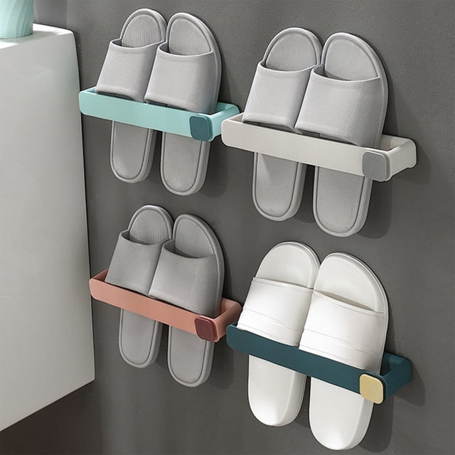 Zapatero de Baño, Organizador de Pared, Adhesivo Sin Perforaciones, Fácil Instalación, para Baño y Aseo, 25 X 5 X 3,5 Cm.