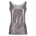 thumbnail image 6 of QHFBli Women's Sleeveless Glitter Sequin Tank Tops Shimmer Vest Tops Glitter Camisole for Women Girl, 6 of 6