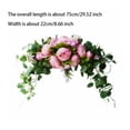 thumbnail image 3 of Naiovety Boda flor simulación europea hojas verdes artificiales portátil colgante decorativo hogar flores falsas Flores artificiales rosa champán Naiovety HA067836-02, 3 of 6