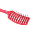 thumbnail image 7 of 1Pc Wide Curved Vented Hair Brush Detangle Brush for Tangles and Knots for Men and Women Rose Red, 7 of 7