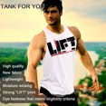 thumbnail image 2 of Men's Stringers Bodybuilding Tank Tops Sleeveless Muscle Shirts Yoga Fitness Vest (White, XX-Large), 2 of 7
