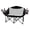 Black, variant on WTVIDAS Double Beach Chair with Canopy Shade Oversized Camping Chairs with Cup Holder Cooler Bag Folding Loveseat Chairs for Camping Beach Lawn