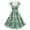 Mint Green, variant on Pimfylm Women's V Neck Short Sleeve Floral Printed A Line Swing Flared Cocktail Party Midi Dress White, L