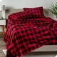 thumbnail image 1 of Juego de Sábanas Bare Home Ultra Suaves 1800 4 Piezas Tamaño Completo Cuadros Escoceses Rojo/Negro, 1 of 6