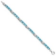 thumbnail image 2 of Primal Silver Sterling Silver Rhodium-plated Blue Topaz Bracelet, 2 of 6