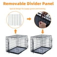 thumbnail image 3 of Max & Marlow Double-Door Dog Crate, Foldable Metal Wire Kennel, Portable, Tray and Divider Included, 36" x 22" x 24.5", 3 of 8