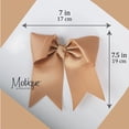 thumbnail image 3 of Motique Accessories Jumbo Hair Bow Clip with Tails (Beige), 3 of 4