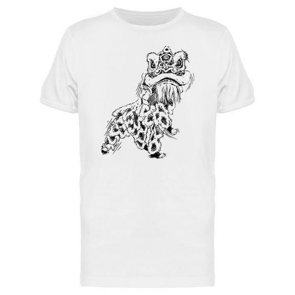 Sketch Of Chinese Lion Tee Men's -Image by Shutterstock