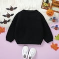 thumbnail image 5 of yuuuggc Halloween Baby Girl Clothes Toddler Girl Cardigan Sweater Baby Halloween Ghost Outfit Button Up Lapel Blouse Sweaters Jacket Knitted Clothes(Black,6-9 Months), 5 of 6