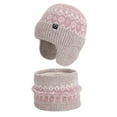 thumbnail image 5 of UQJfacai Kids Winter Beanie Hat Scarf Set for Girls Boys Knit Warm Earflap Hats Neck Warmer 4-10 Years, 5 of 7