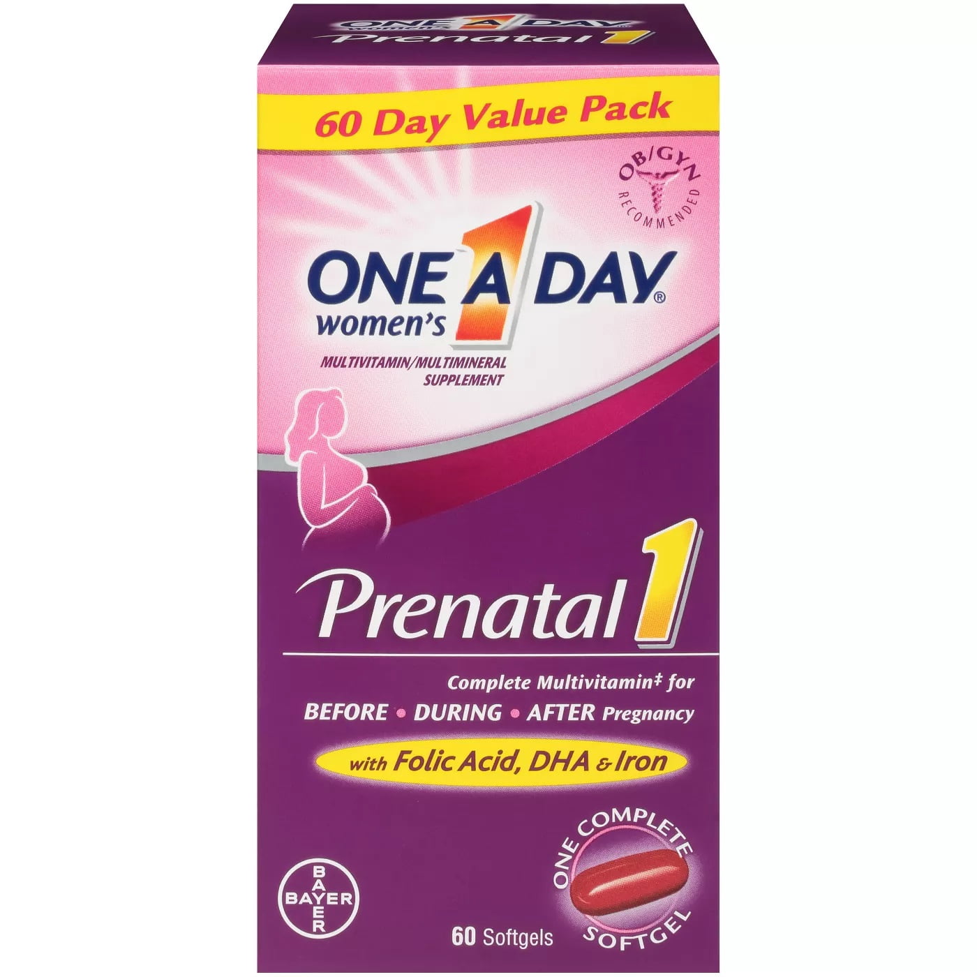 One A Day Women's Prenatal 1 with DHA & Folic Acid Multivitamin