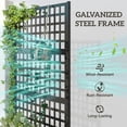 thumbnail image 4 of Outsunny Galvanized Steel Raised Garden Bed with Trellis, 43.3" x 15.9" x 70.1" Black Metal Planter Box for Vegetables and Climbing Plants, Outdoor Patio Privacy Screen Flower Bed, 4 of 8