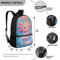 thumbnail image 5 of Uourmeti Cartoon Axolotl Large Capacity Large Capacity Backpack, 17 Inchs Spacious Interior School Backpack Multiple Pockets Student Bookbag for Boys, 5 of 6