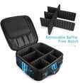 thumbnail image 4 of FORMRS Travel Makeup Bag Large Capacity Train Case Cosmetic Organizer with Adjustable Dividers, Blue Tree, 4 of 8