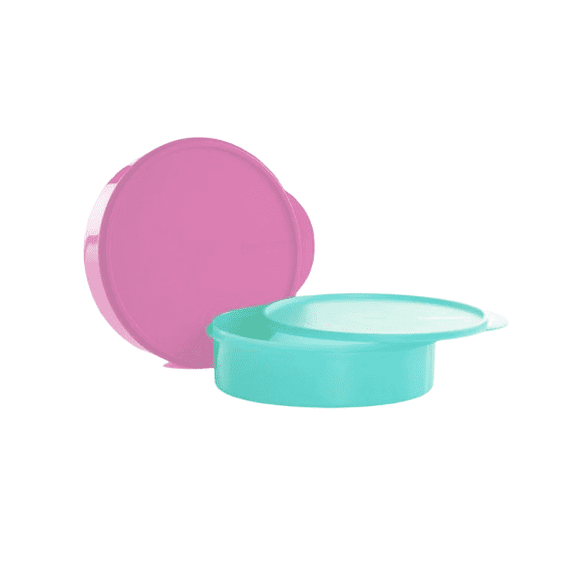 Tupperware Pink, Teal Airtight Stackable Dry Ingredients Food Storage Container, 2 Count
