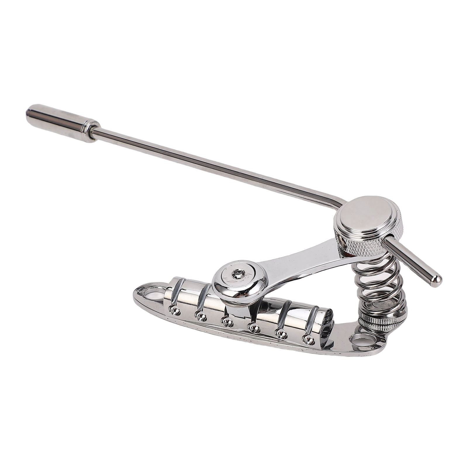Nieyigj Silver Zinc Alloy Electric Guitar Jazz Tremolo Bridge Stop Bar Replacement Parts Set for Duesenberg Les Trem II, Les Paul, LP, SG Models, Includes Wrenches, 6 Pieces (9.45 in / 24 cm)