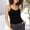 Black, variant on BILIKEYU Double Lined Thick Material Tank Tops, Adjustable Spaghetti Strap Basic Camisole for Women Sleeveless Fitted Summer Tops, Black