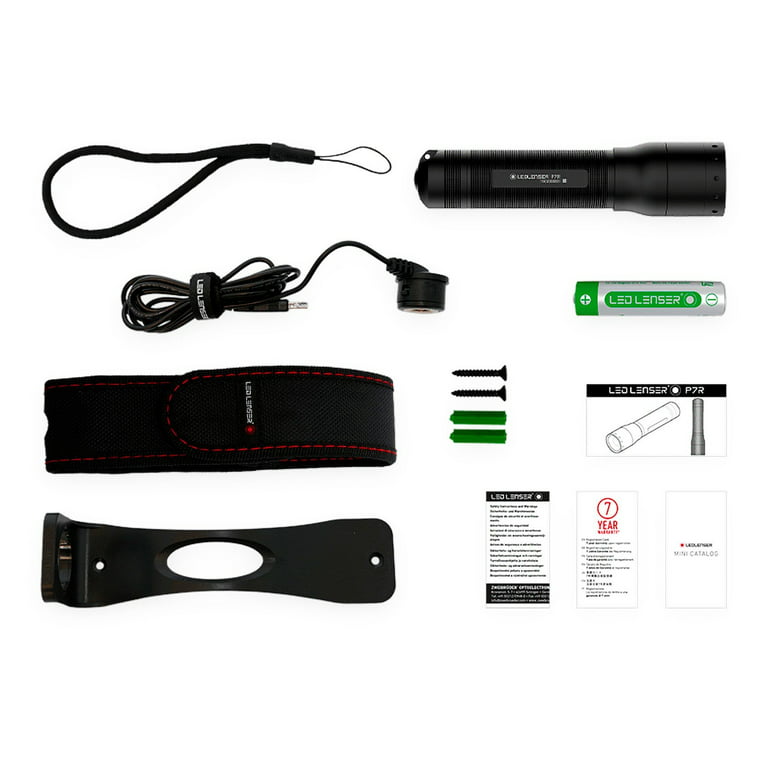 kardinal Rettidig Harmoni LEDLENSER P7R Rechargeable LED Flashlight with Floating Charge System - 1000  Lumens + + Running Sport Neo H4 Headlamp Wide Beam, 90 Lumens w 4 Batteries  & Lens Cleaning Cloth - Walmart.com