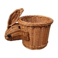 thumbnail image 2 of Beautynvta Easter Bunny Basket, Rattan Weaving Rabbit Shaped Storage Basket, Plastic Small Bunny Basket, Multifunctional Fruit and Snack Organizer Basket, Easter Decorations, 2 of 9