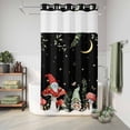 thumbnail image 6 of No Hook Shower Curtain, Mushroom Shower Curtains for Bathroom with See Through Top Window, Botanical Watercolor Gnomes Butterfly Leaf Plant Waterproof & Washable Bath Curtain Stand Up Stall 36"x72", 6 of 9
