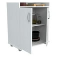 thumbnail image 2 of 35" White Melamine and Engineered Wood Microwave Cabinet, 2 of 5