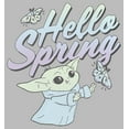 thumbnail image 2 of Men's Star Wars: The Mandalorian Grogu Hello Spring Graphic Tee Athletic Heather 3X Large, 2 of 5