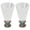 Crystal with Black Base, variant on Urbanest Crystal Trumpet Lamp Finial – 2 11/32 Inch Tall, Brushed Steel Base– Decorative Lamp Shade Finial for Table & Floor Lamps- 2 Pieces