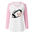 thumbnail image 4 of TSADFHJI Chemises pour Femmes, Chandails en Molleton Légers à Col Rond, Manches Longues, Imprimé Graphique de Football, T-Shirt m, 4 of 4