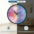 thumbnail image 5 of Indoor 12' Voice-Activated Luminous Decoration Wall Clock With LED Night Light Digital Plaid, 5 of 8