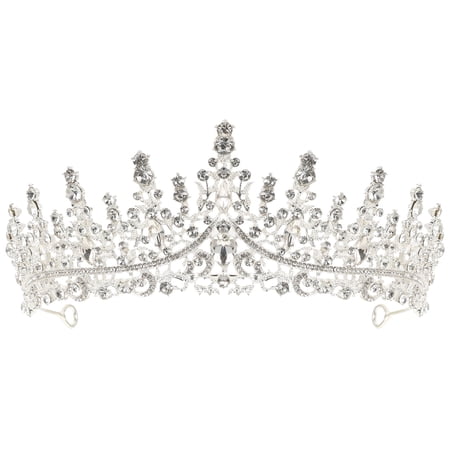 Hytrove Elegant Wedding Hair Crown Rhinestone Tiara 1Pcs for Women Parties
