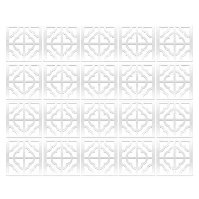 Pegatina de pared de espejo de 20 piezas, diseño creativo DIY, adornos huecos, superficie lisa, autoadhesivo, calcomanía para paredes, sala de estar y dormitorio Inevent HA011917-00