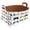 Multicolor 3, variant on Football Pattern Grey Storage Basket Collapsible Storage Bin, PU Foldable Basket Convenient Box Storage Organizer with Handles for Shelves Office Bedroom Closet Nursery Toys Laundry