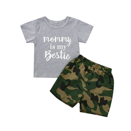 

Baby Boys Shorts Set Kids Summer Outfit Cotton Pants Short Sleeve Clothes Set