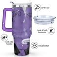 thumbnail image 3 of 40oz Halloween Nightmare Before Stainless Steel Tumbler with Lid and Straw,Spill Proof Travel Christmas Jack Skeleton Cup Double Wall Vacuum Insulated Coffee Mug with Handle Purple, 3 of 7