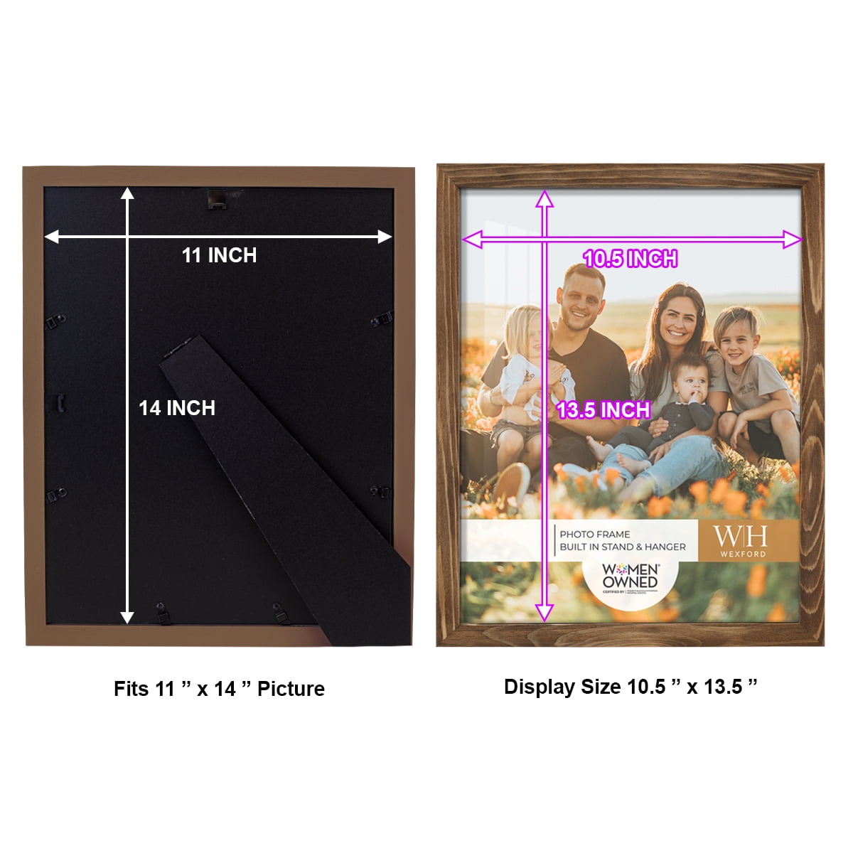 Woodgrain 11 in. x 14 in. Walnut Picture Frame