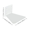 thumbnail image 3 of Estantería flotante moderna en blanco, montaje en pared de metal, diseño minimalista, ahorra espacio, fácil instalación, para libros, decoración, salón, dormitorio, oficina en casa, 3 of 6