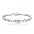 thumbnail image 2 of 6.6 Carat T.G.W. White Topaz and Diamond Accent Silver-Tone Infinity Bracelet, 2 of 5