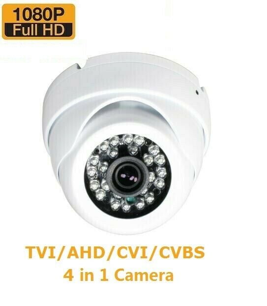 DOME-CCTV CAMERA 2MP FULL HD NIGHT VISION 4IN1 TVI AHD CVI CVBS WIDE ANGLE 1080p 