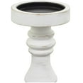thumbnail image 4 of DecMode 2 Candle White Wood Turned Style Pillar Candle Holder, Set of 2, 4 of 7