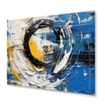 thumbnail image 2 of Designart "Cubist Fusion Blue White Composition" Cubism Metal Wall Decor, 2 of 5