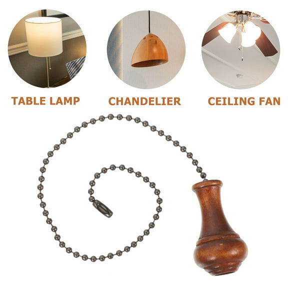 OATIPHO 5Pcs Chain Extension for Ceiling Fan Wood Log Color Elegant Shapes Decorators