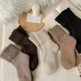 thumbnail image 3 of Womens Solid Mid Calf Socks, 5 Pairs Women's Solid Mid-Calf Socks(Mix), 3 of 6