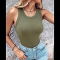 thumbnail image 4 of Camisetas Sin Mangas con Sujetador Incorporado, Camisetas Deportivas Sin Mangas para Mujer, Camisetas Sin Mangas Acanaladas para Hacer Ejercicio, Camisetas para Correr Verde S, 4 of 8